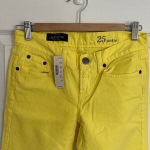 J. Crew Yellow Skinny Jeans with stretch